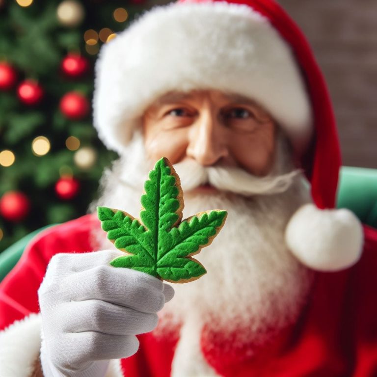 santa weed cookie
